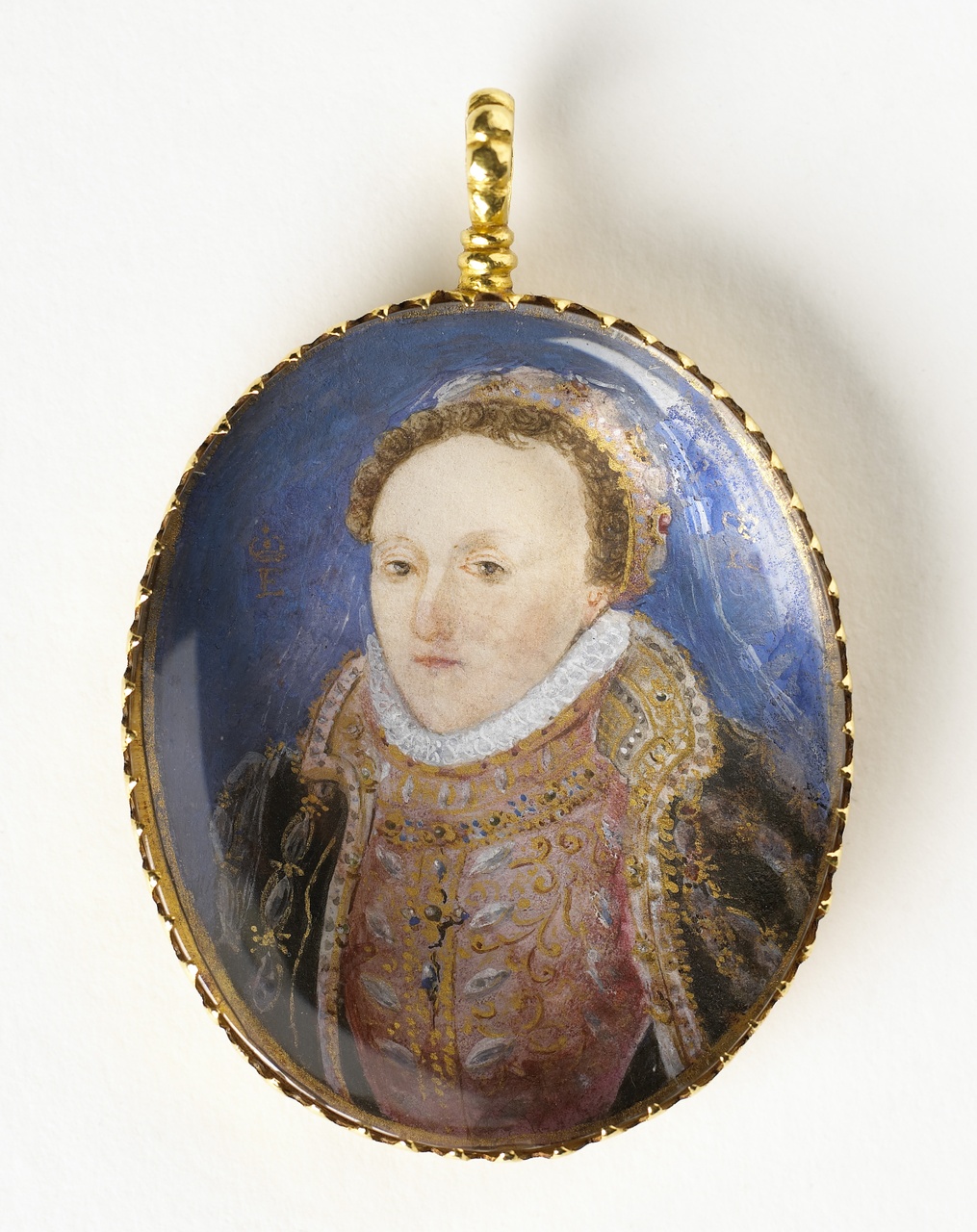 Medaillon met portret van koningin Elizabeth I van Engeland