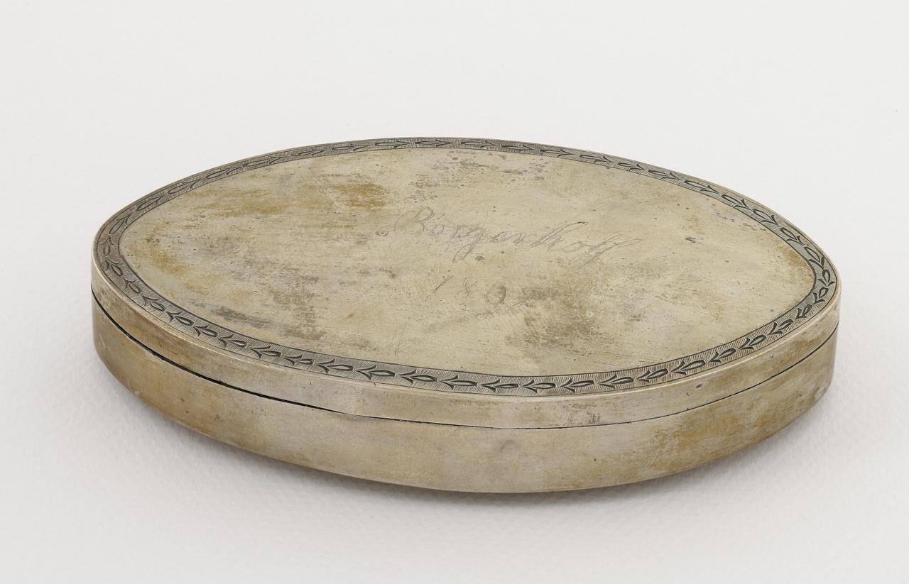 Tabaksdoos, zilver uit 1802