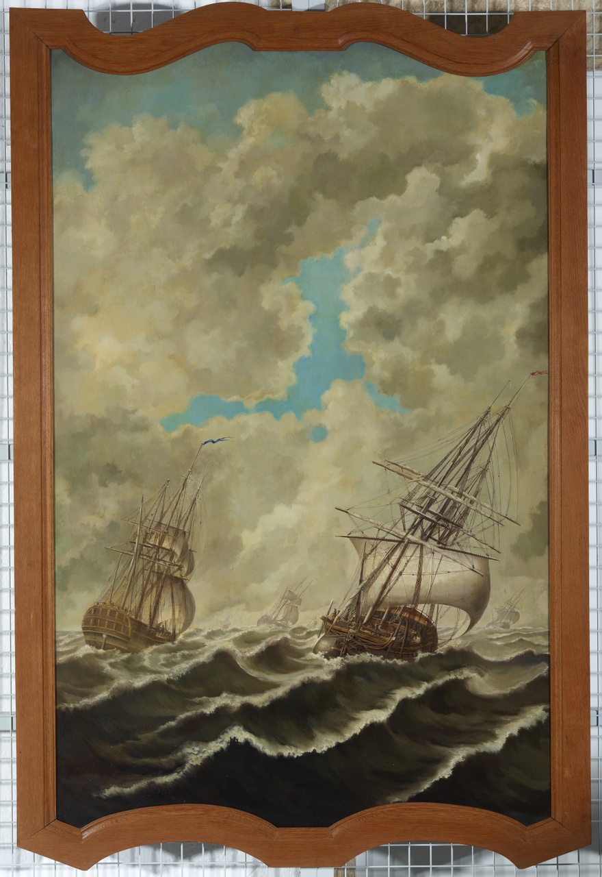 Het schip Willem Friso; schepen in de storm, Anoniem