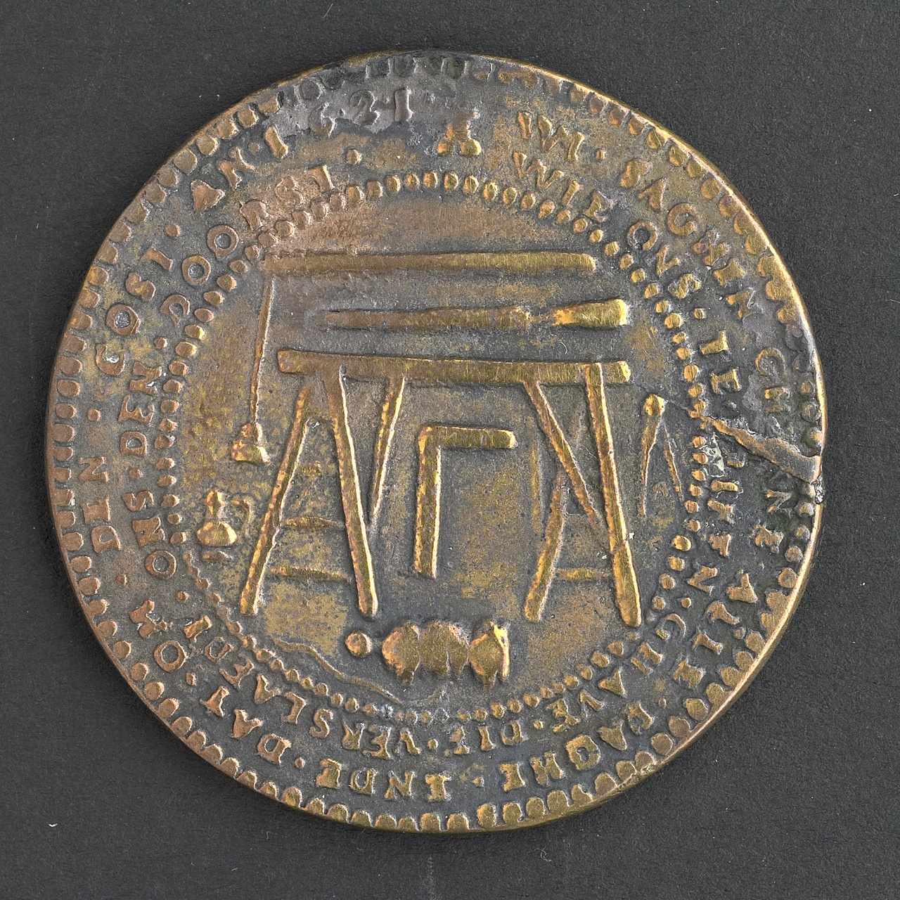 Penning van het houtzagersgilde te Middelburg