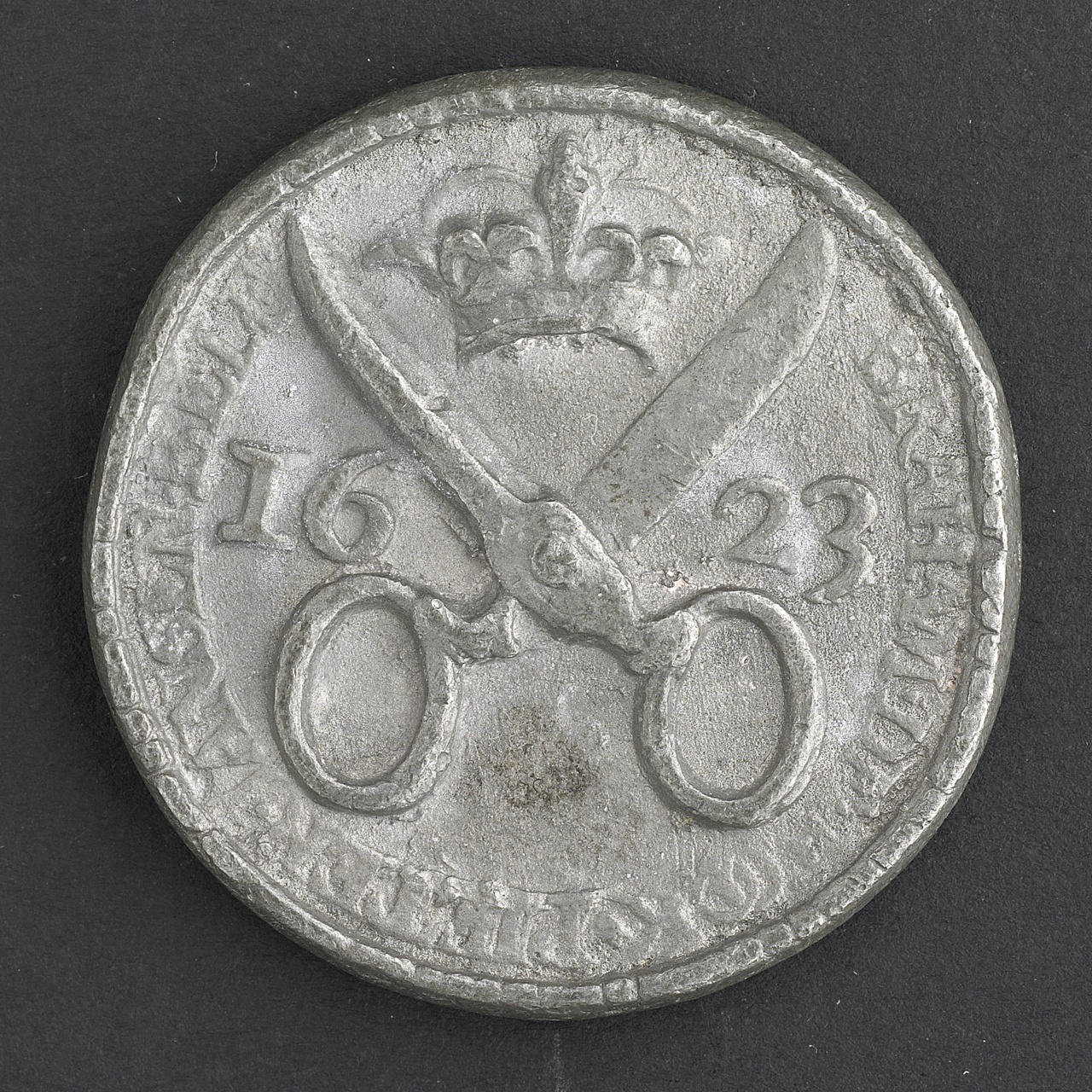 Gildepenning van het kleermakersgilde te Middelburg