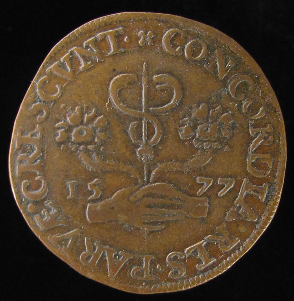 Legpenning van de rekenkamer van de stad Brussel, 1577