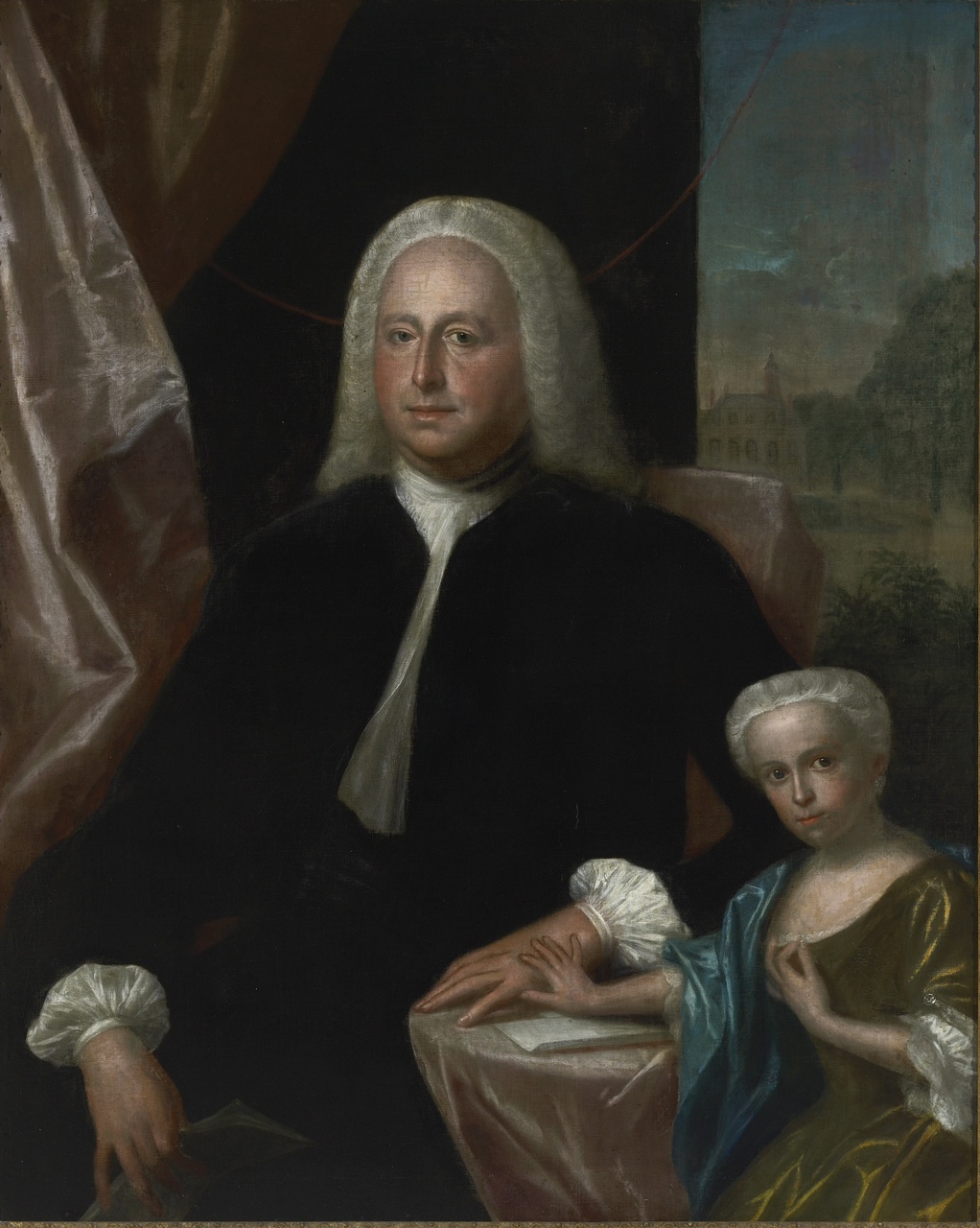 Willem van Citters (1685-1758) met kleindochter Maria, Philip van Dijk