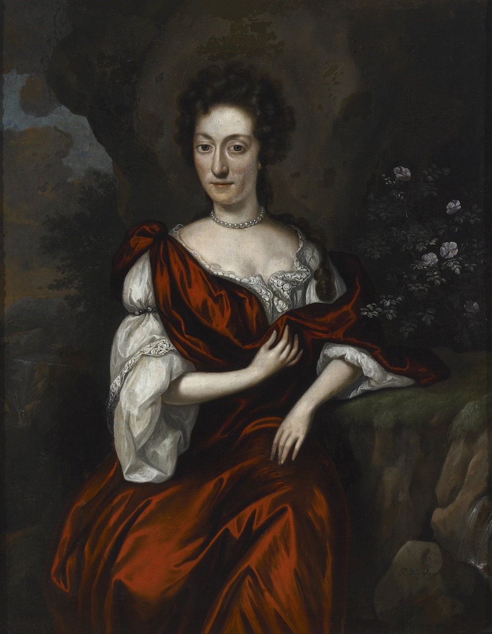 Suzanne Maria van Pere (1658-1736), echtgenote van Cornelis Kien (1640-1708), burgemeester van Veere. Pendant G1607., R. de la Haye