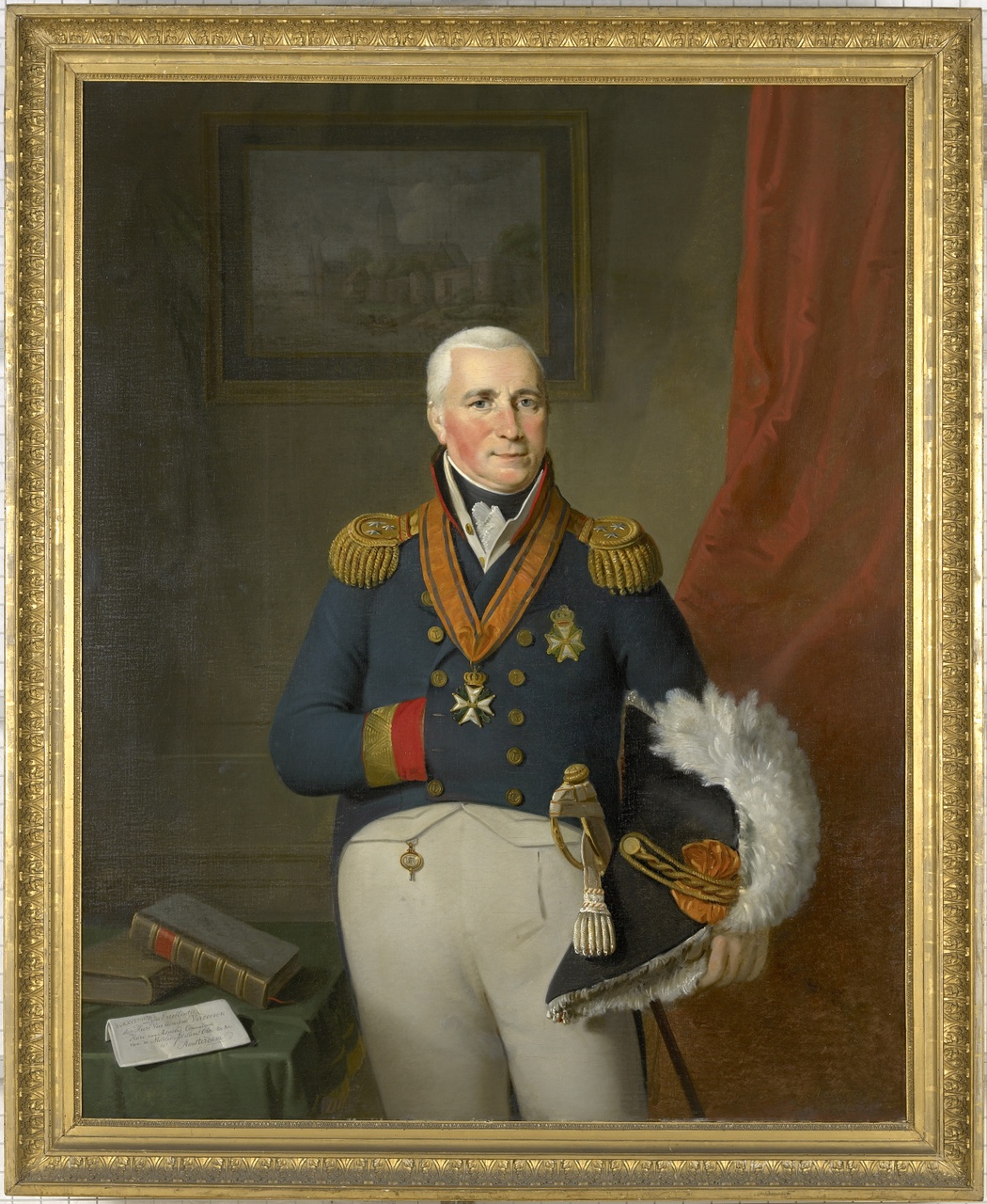 Portret van vice-admiraal Gerrit Verdooren CMWO, heer van Asperen (1757-1824), Adriaan de Lelie