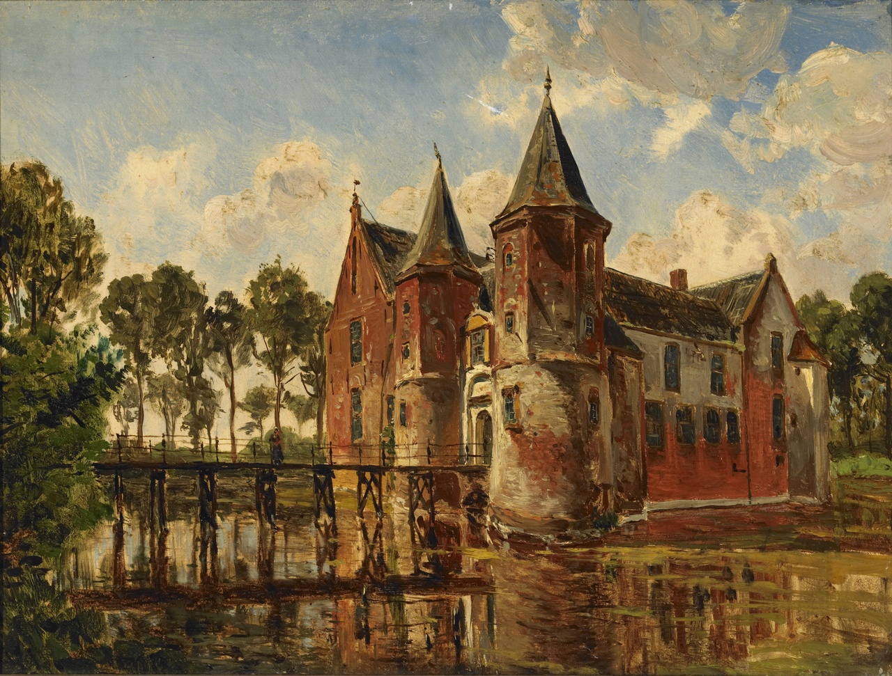 Gezicht op Kasteel Popkensburg te St. Laurens, Willem Jan van den Berghe
