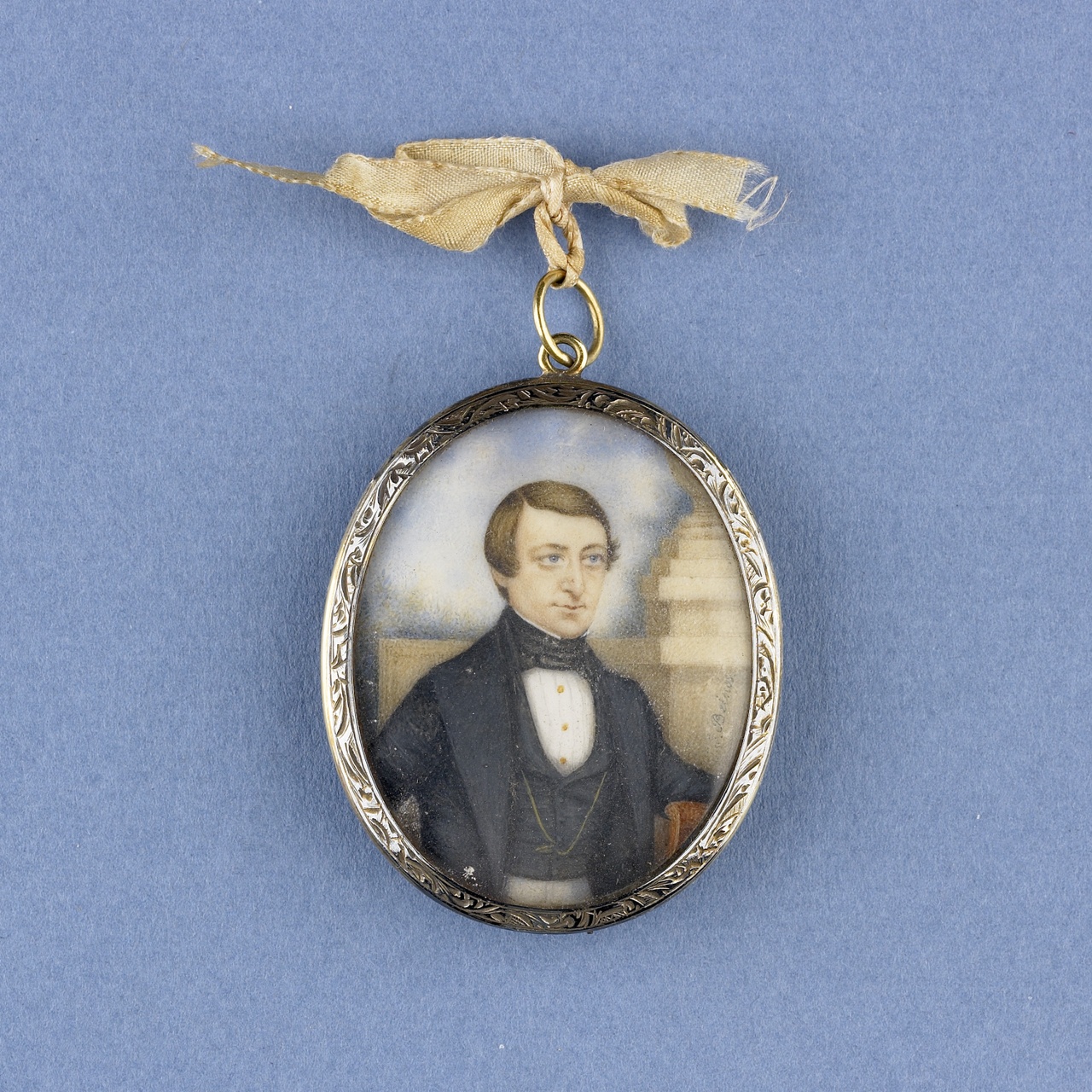 Miniatuurportret van Eugene Paul Charles Cenie (1813-1845), echtgenoot van Julia Hermina van Citters, Berno