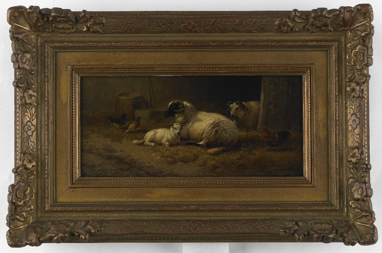 Ooi met lam, Cornelis van Leemputten