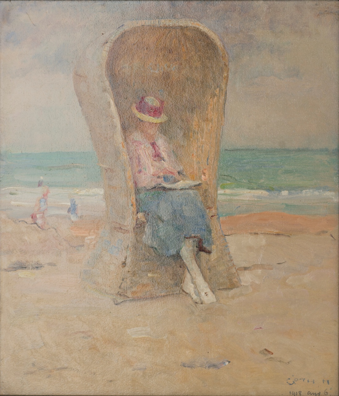 Ada in strandstoel, Maurice Góth