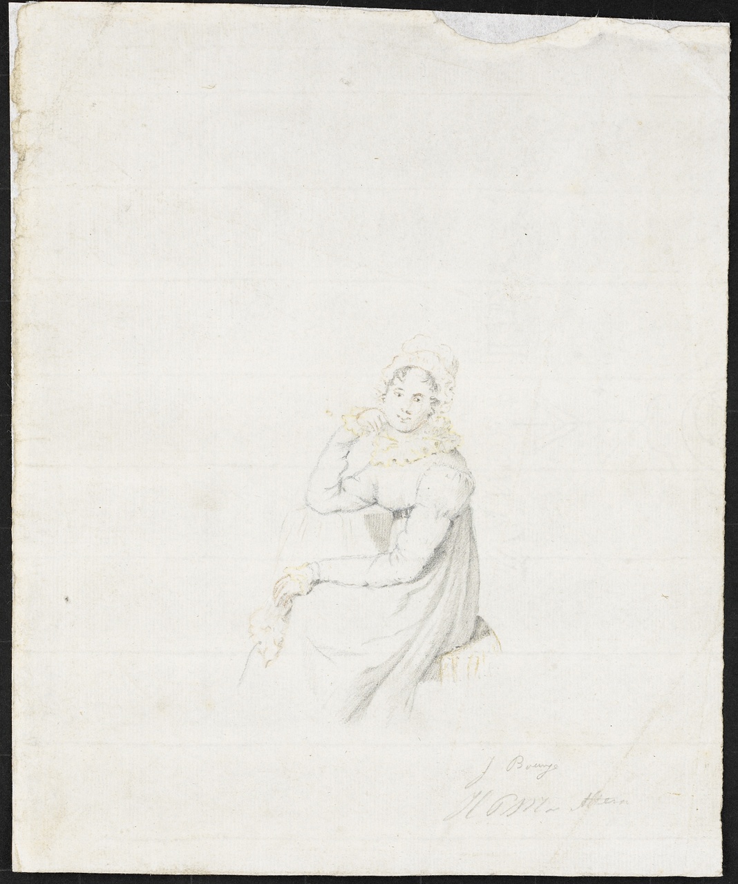 Studie van een zittende vrouw, Johan Pieter Bourjé