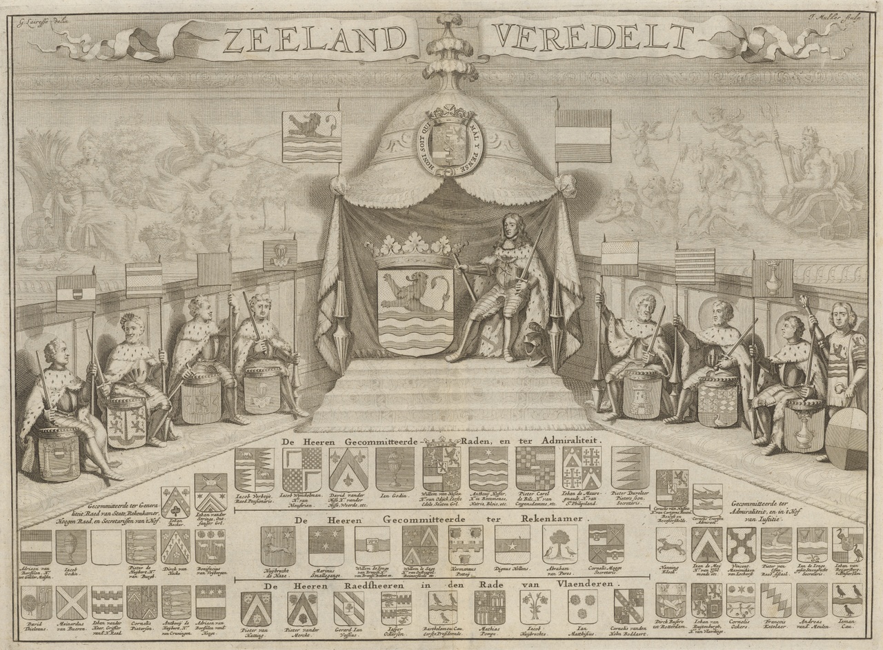 Wapenkaart van Zeeland 'Zeeland veredelt', J. Mulder