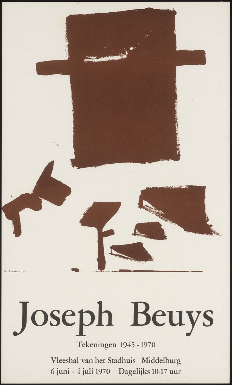 Tentoonstellingsaffiche Joseph Beuys, Tekeningen 1945-1970