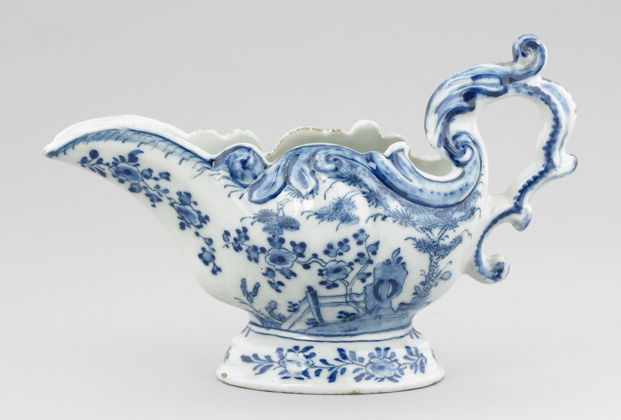 Sauskom in onderglazuur blauw, De Porceleyne Schotel