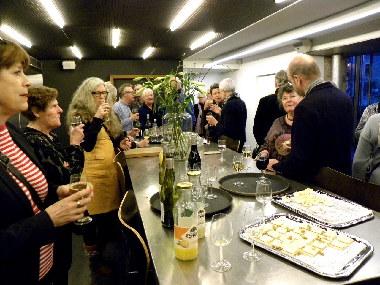 Nieuwjaarsreceptie Vrienden met hapjes en drankjes